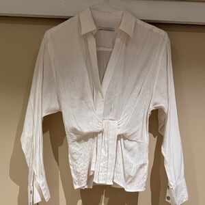 Urban Outfitters Cream Sleeve shirt